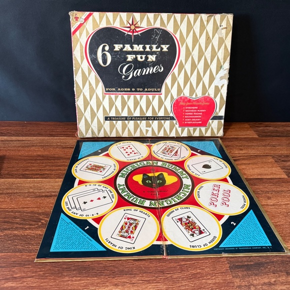 Vintage Board Game - 6 Family Fun Games - Picture 8 of 13